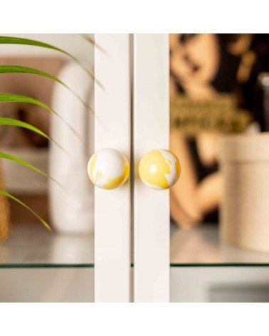 Bouton de meuble en bois de Hêtre Jaune -  poignée design