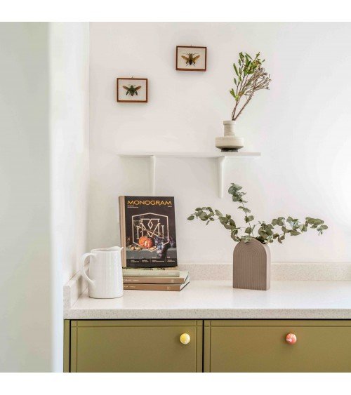 Bouton de meuble en bois de Hêtre Jaune -  poignée design