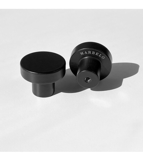 Bouton de meuble noire en acier inoxydable poignée design
