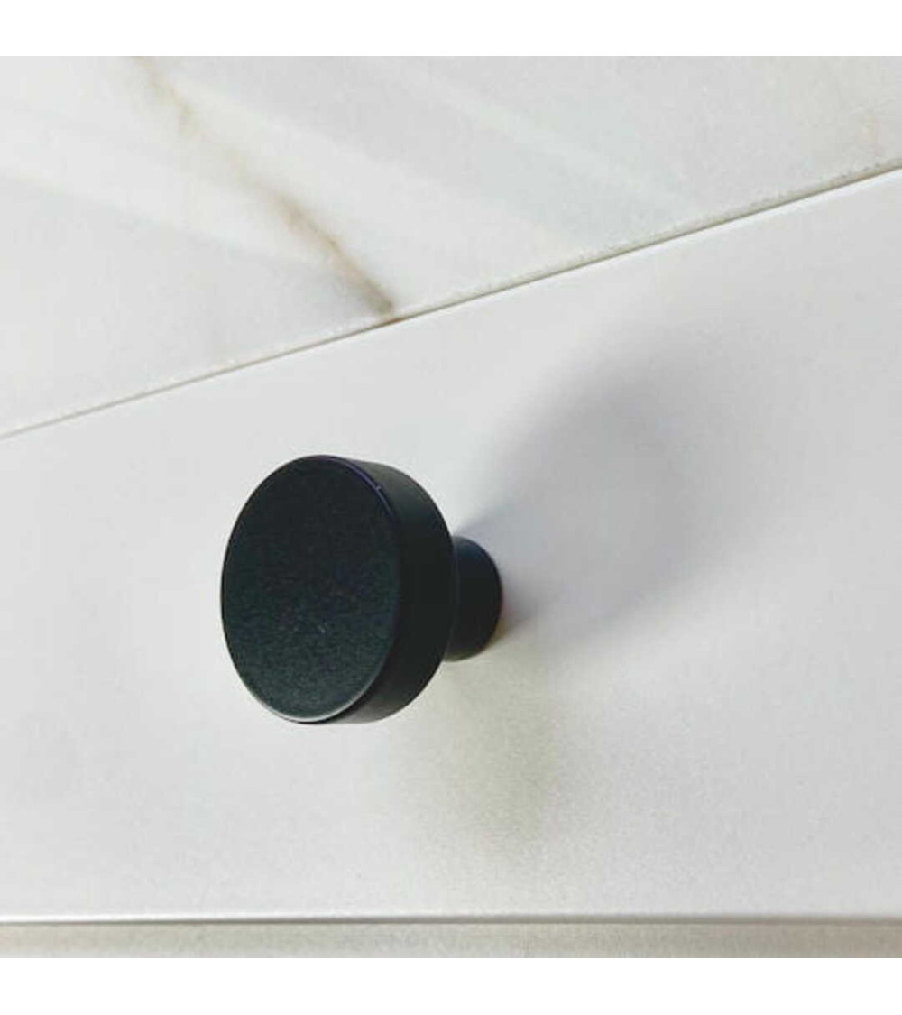 Bouton de meuble noire en acier inoxydable poignée design