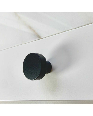 Bouton de meuble noire en acier inoxydable poignée design
