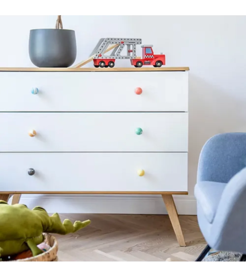 Bouton de meuble en bois de hêtre Lavande poignée design