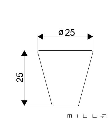 Bouton de meuble AMBIENT avec légende