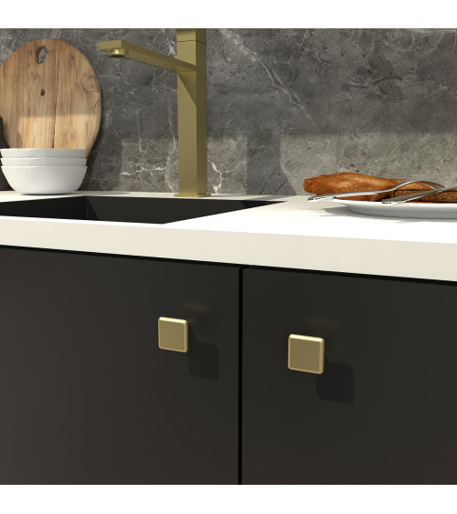 Bouton de meuble or mat NOX poignée design
