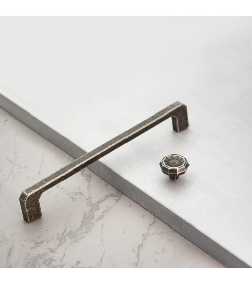 Bouton de meuble vieil argent CAMPANA poignée design