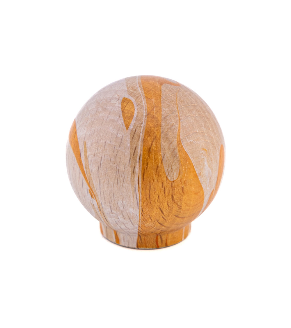 Bouton de meuble en bois de hêtre orange Ebru