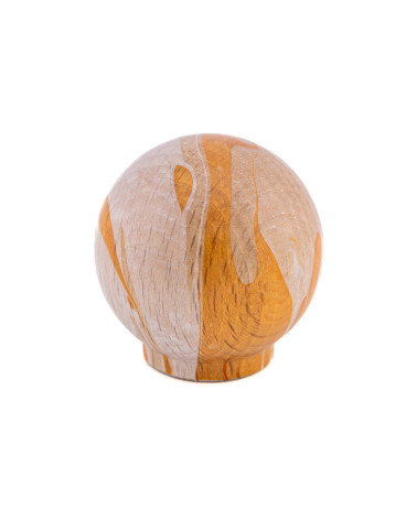Bouton de meuble en bois de hêtre orange Ebru