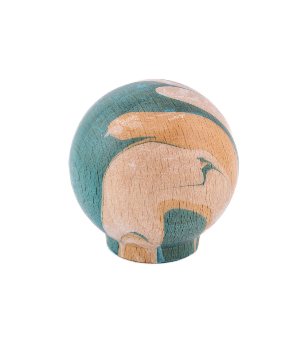 Bouton de meuble en bois de hêtre Turquoise Ebru
