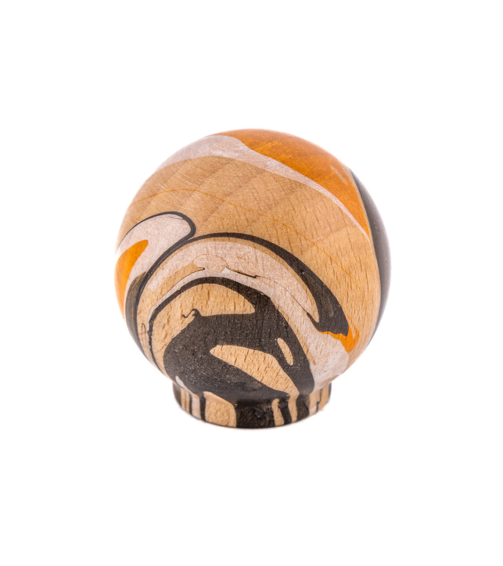 Bouton de meuble en bois de hêtre Orange Expresso Ebru