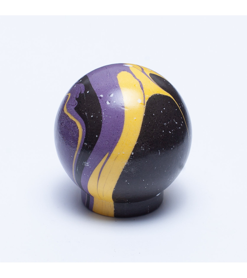 Bouton de meuble en bois de hêtre Violet Lune Ebru