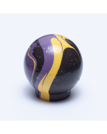 Bouton de meuble en bois de hêtre Violet Lune Ebru