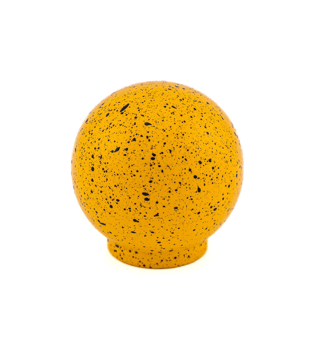 Bouton de meuble en bois de hêtre jaune et noir Mélange