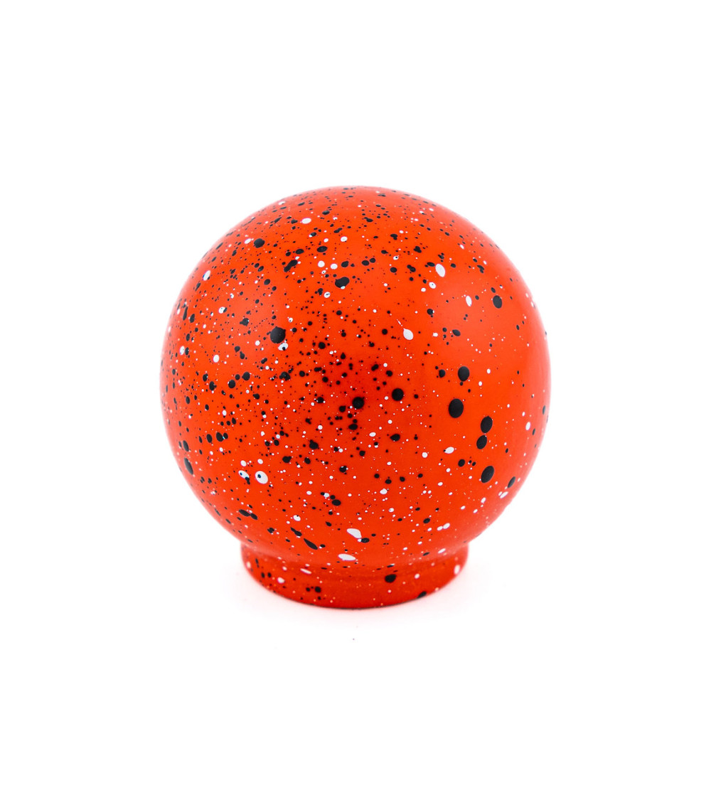 Bouton de meuble en bois de hêtre rouge noir et blanc Mélange