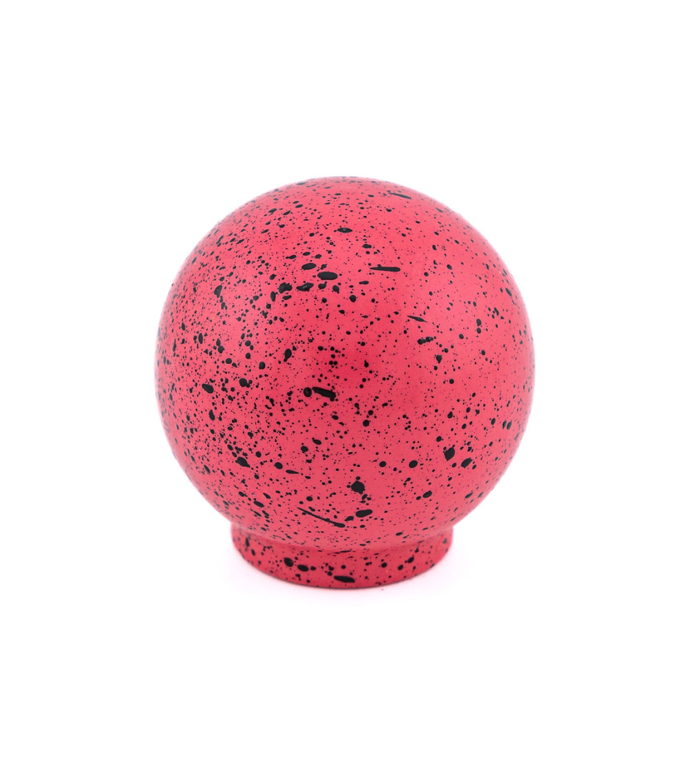 Bouton de meuble en bois de hêtre rose foncé et noir Mélange