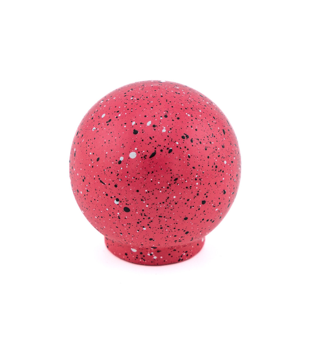 Bouton de meuble en bois de hêtre rose foncé et noir et blanc Mélange