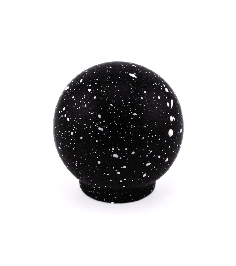 Bouton de meuble en bois de hêtre noir et blanc Mélange
