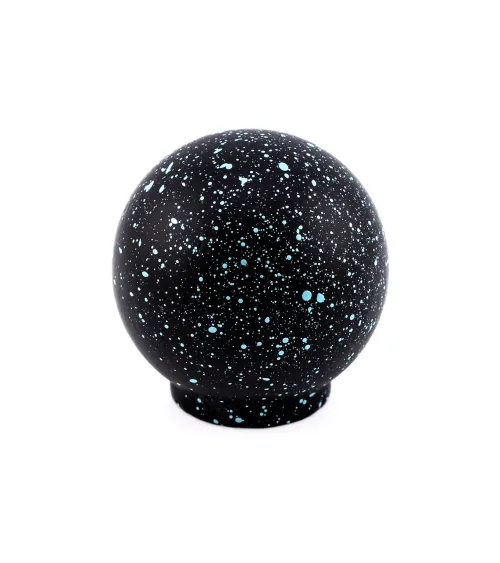 Bouton de meuble en bois de hêtre noir et bleu clair Mélange