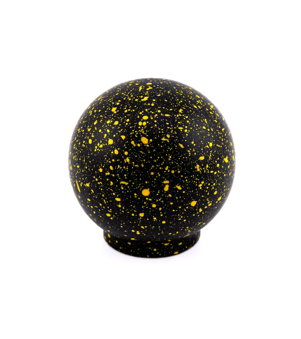 Bouton de meuble en bois de hêtre noir et jaune Mélange