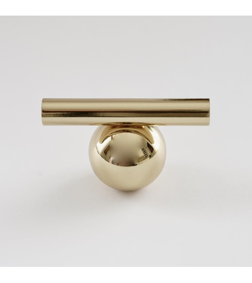 Bouton de meuble en laiton chrome brillant modèle 04