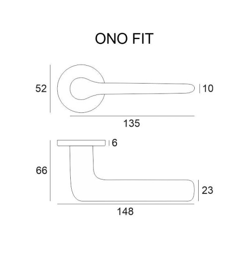 Poignée de porte design Ono