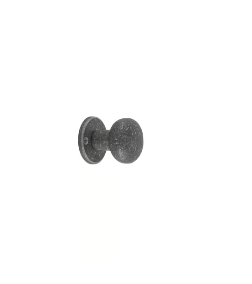PAIRE BOUTON DE PORTE PHR /50 FER VIEILLI - NOIR (VO) 45mm