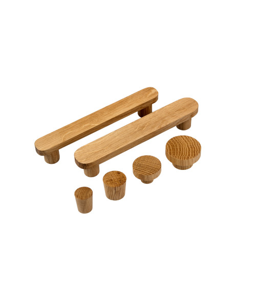 Poignée de meuble Basic allongée en bois