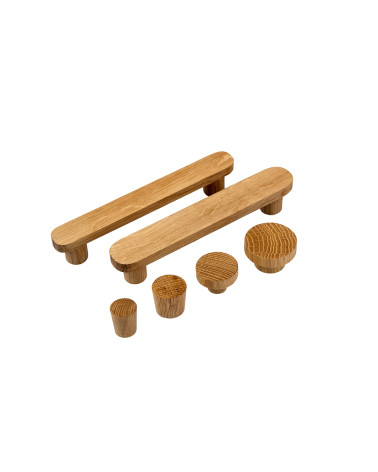 Poignée de meuble Basic allongée en bois