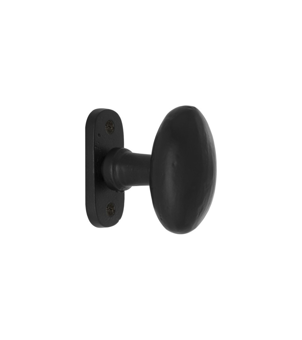 Bouton de porte noir en fer 1020 -  poignée design
