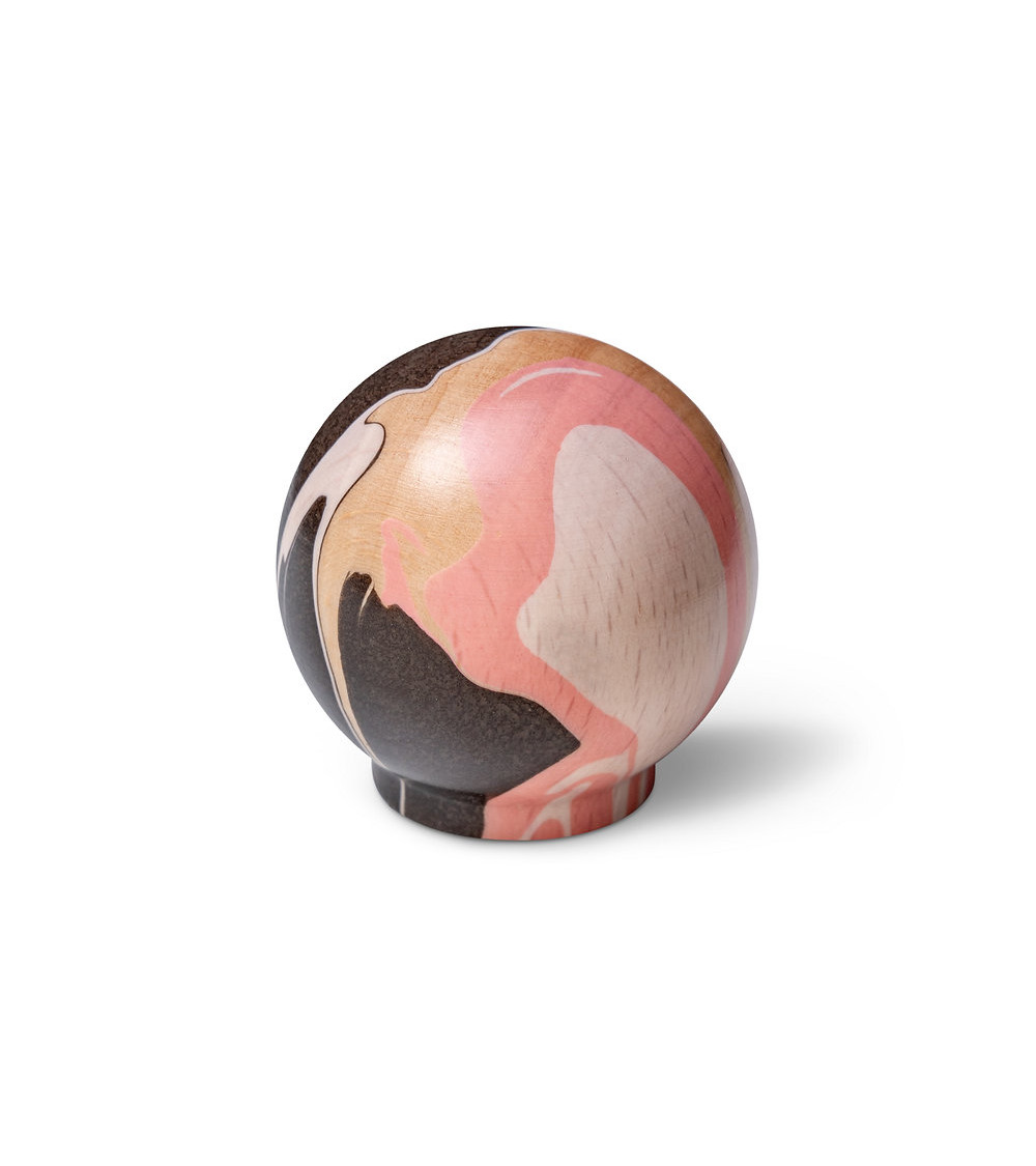 Bouton de meuble en bois de hêtre Rose