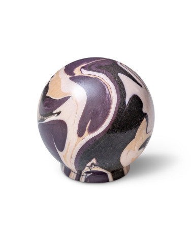 Bouton de meuble en bois de hêtre Aubergine