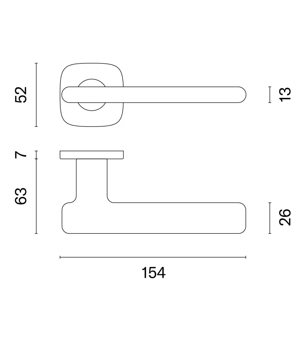 Polished Gold PVD Door Handle - MARANTA Model