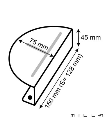 Poignée de meuble ZORIA-2 avec dimensions