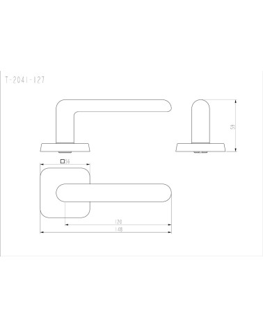 Poignée de porte NOX avec dimensions