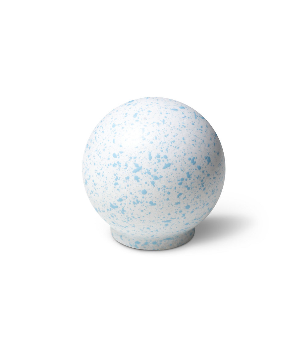 Bouton de meuble en bois de hêtre Blanc et bleu clair Mélange