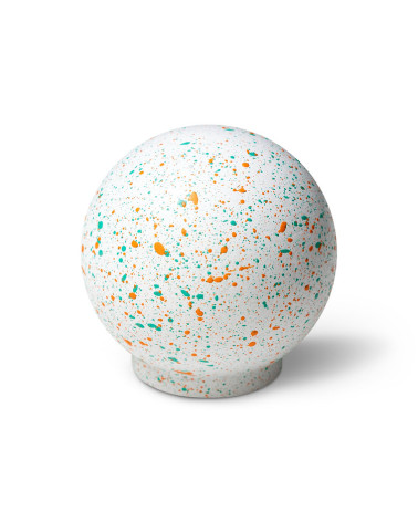 Bouton de meuble en bois de hêtre Pelouse ensoleillée Mélange - blanc vert orange