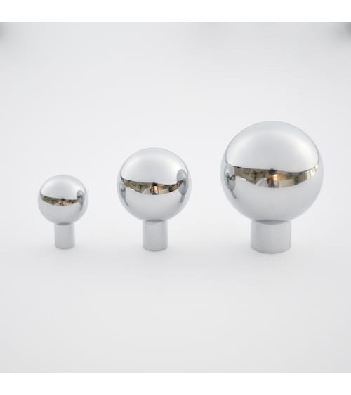 Bouton de meuble boule en laiton nickel