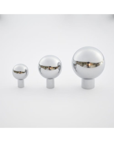 Bouton de meuble boule en laiton nickel