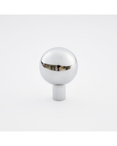 Bouton de meuble boule en laiton nickel
