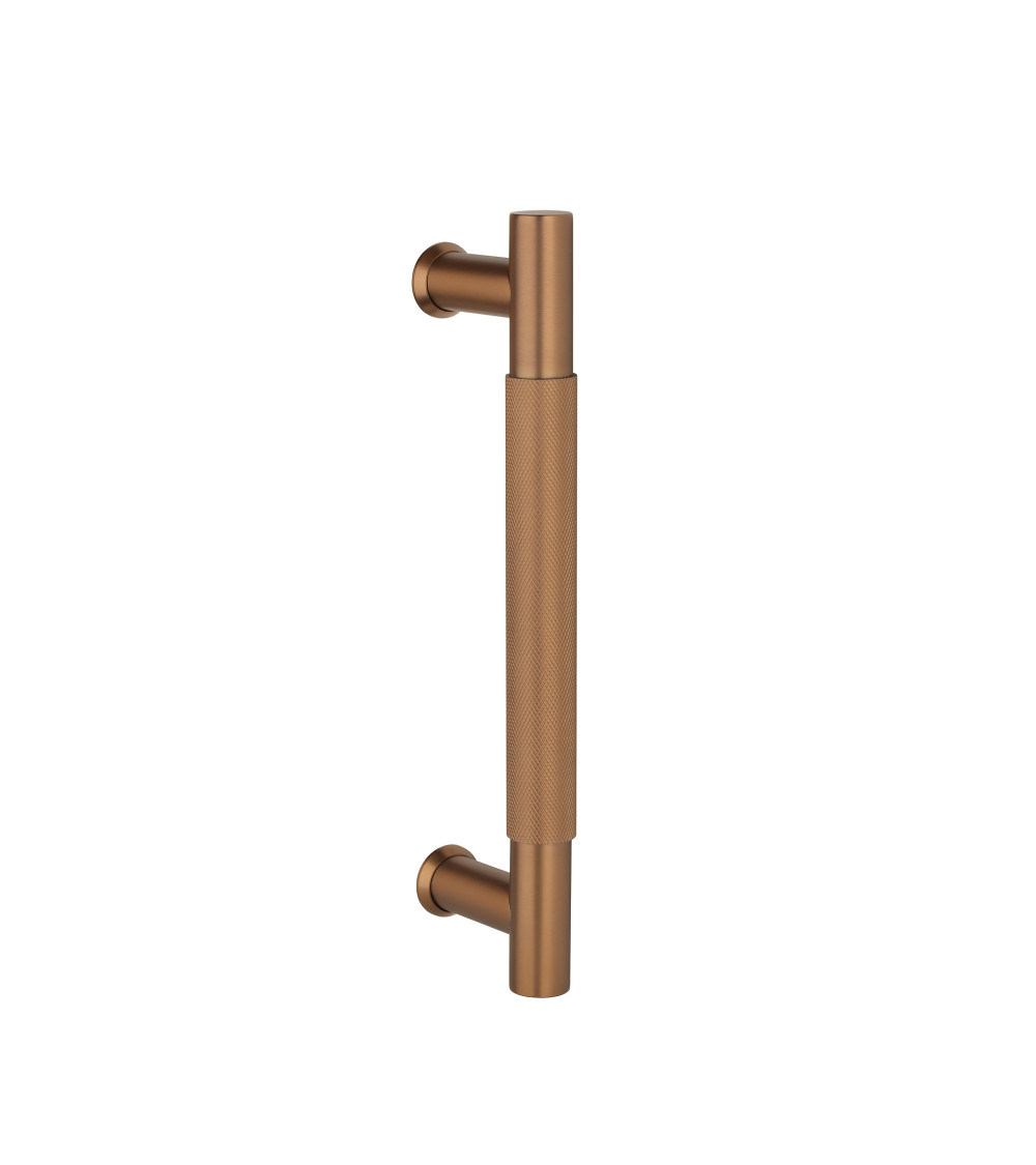 Poignée de tirage simple texturée pour porte  1770 finition cuivre poignée design