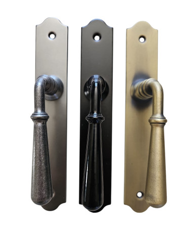 Poignées de porte en fer forgé noir - Modèle Beynac (réhausse en option)