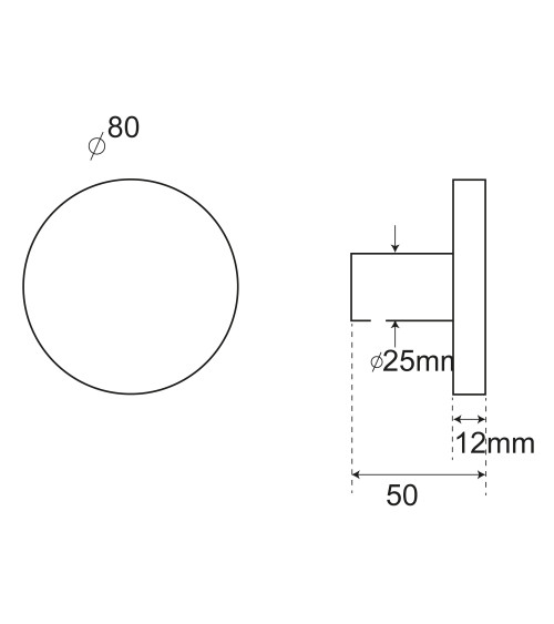 Patère ronde alu Bronze