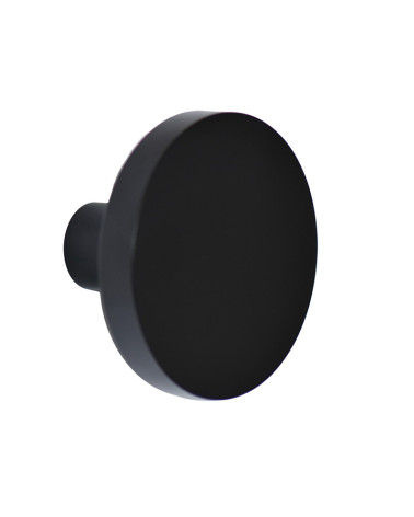 Patère murale Ronde Aluminium Noir