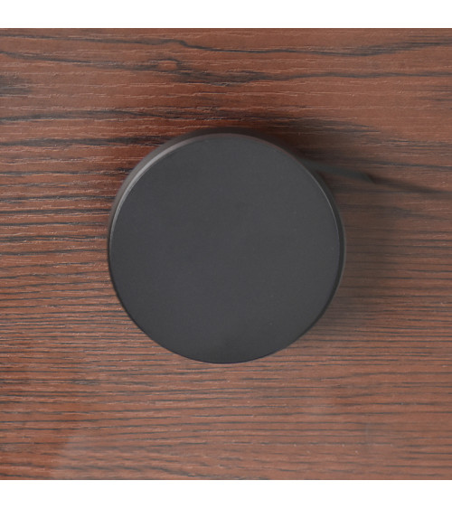 Patère murale Ronde Aluminium Noir