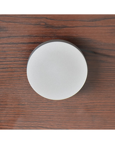 Patère murale Ronde aluminium argent