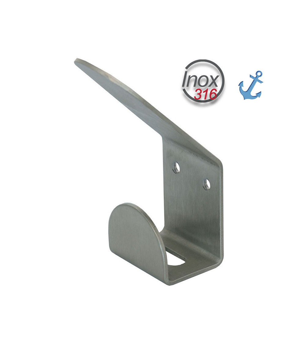 Patère collectivités inox 316