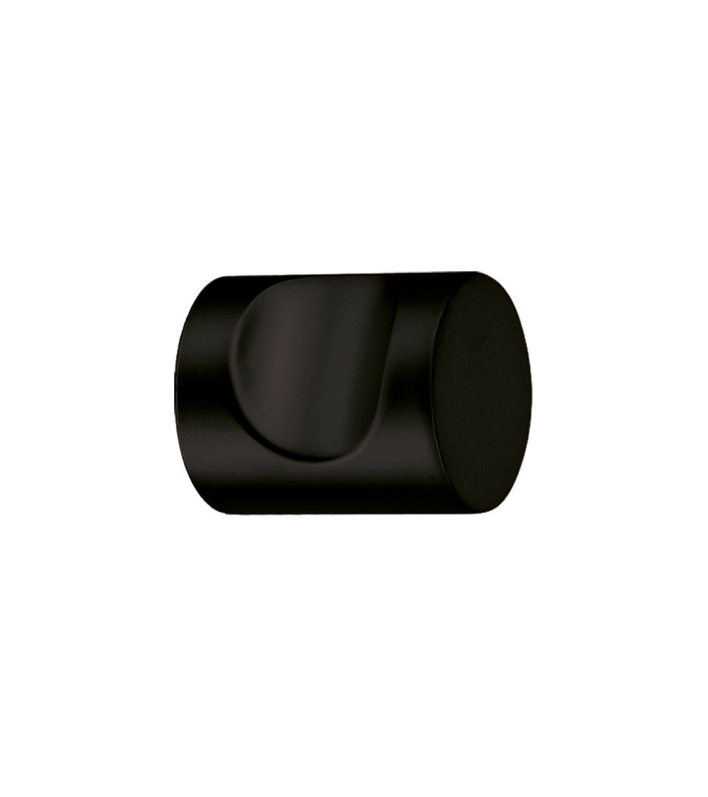Bouton de meuble encoche Noir Mat