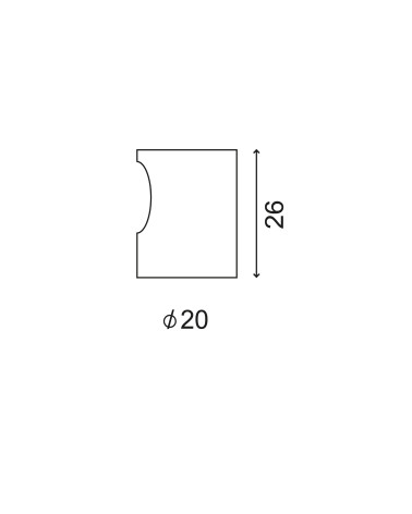 Dessin Bouton de meuble encoche