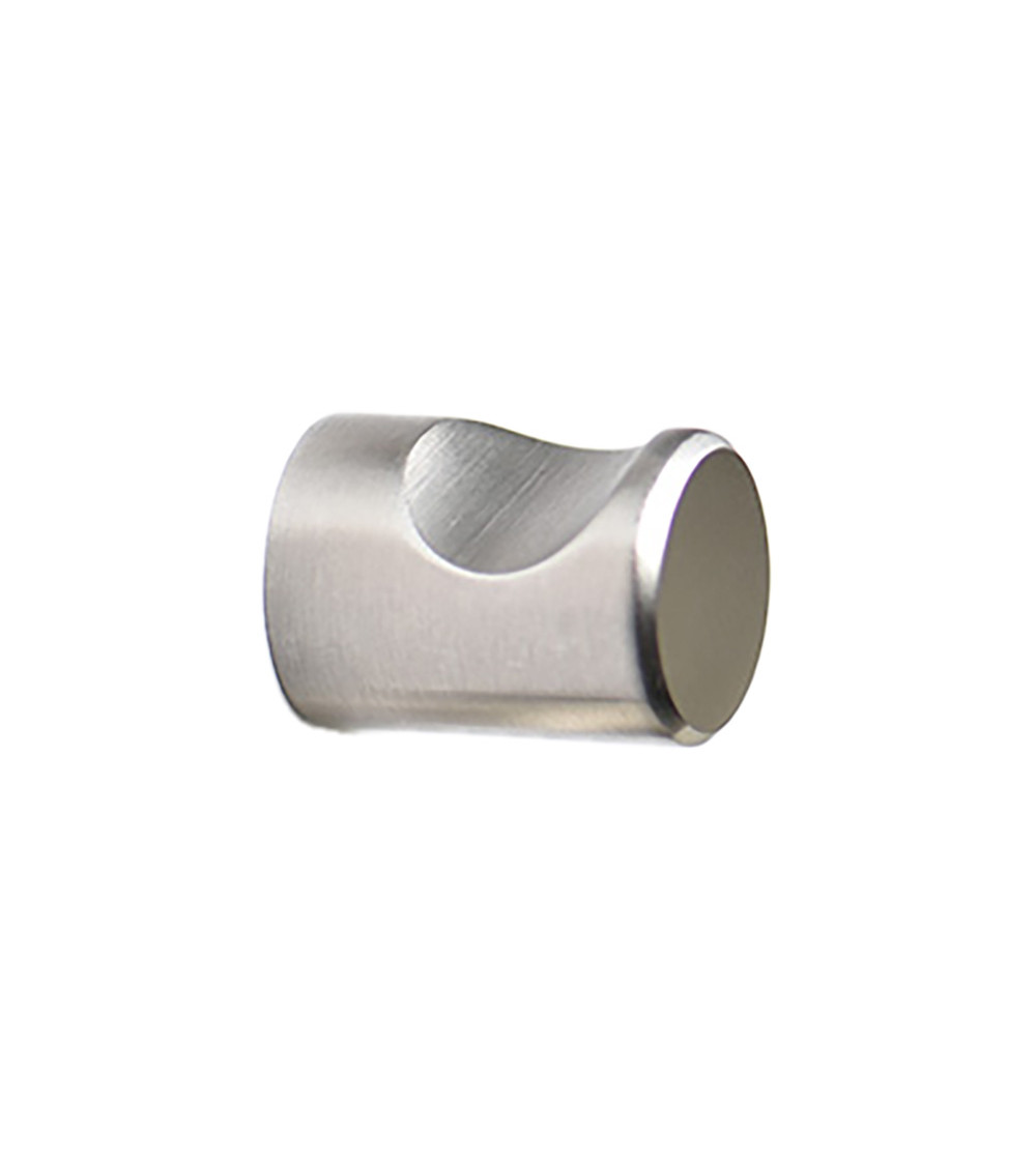 Bouton de meuble encoche inox brossé mat