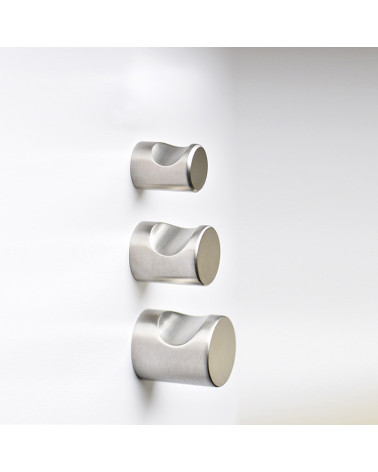 Bouton de meuble encoche inox brossé mat