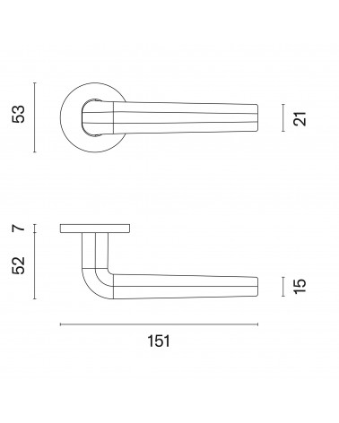 Poignée de porte INULLA avec dimensions